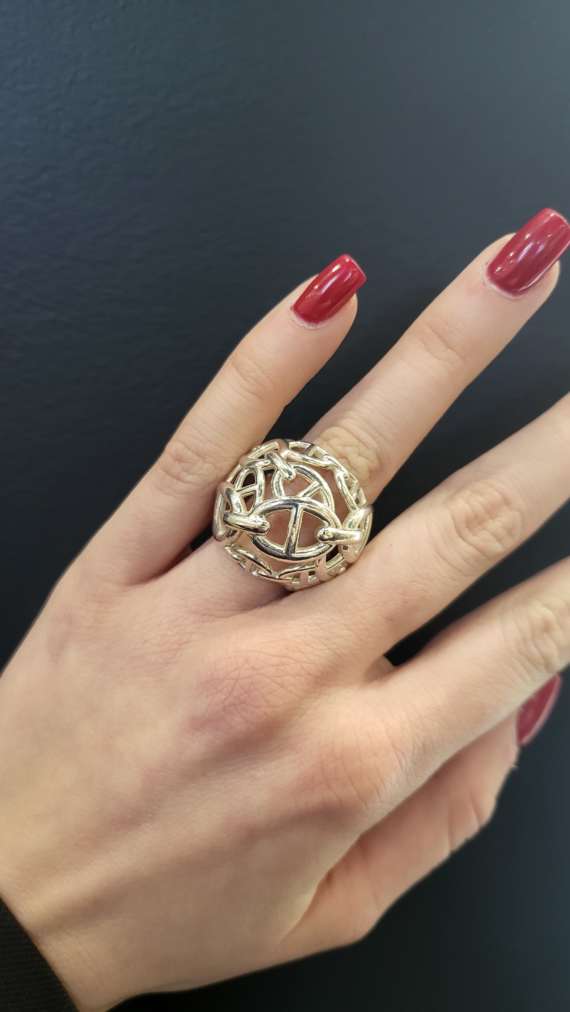 Bague Chaîne D'ancre Enchaînée très grand modèle HERMES